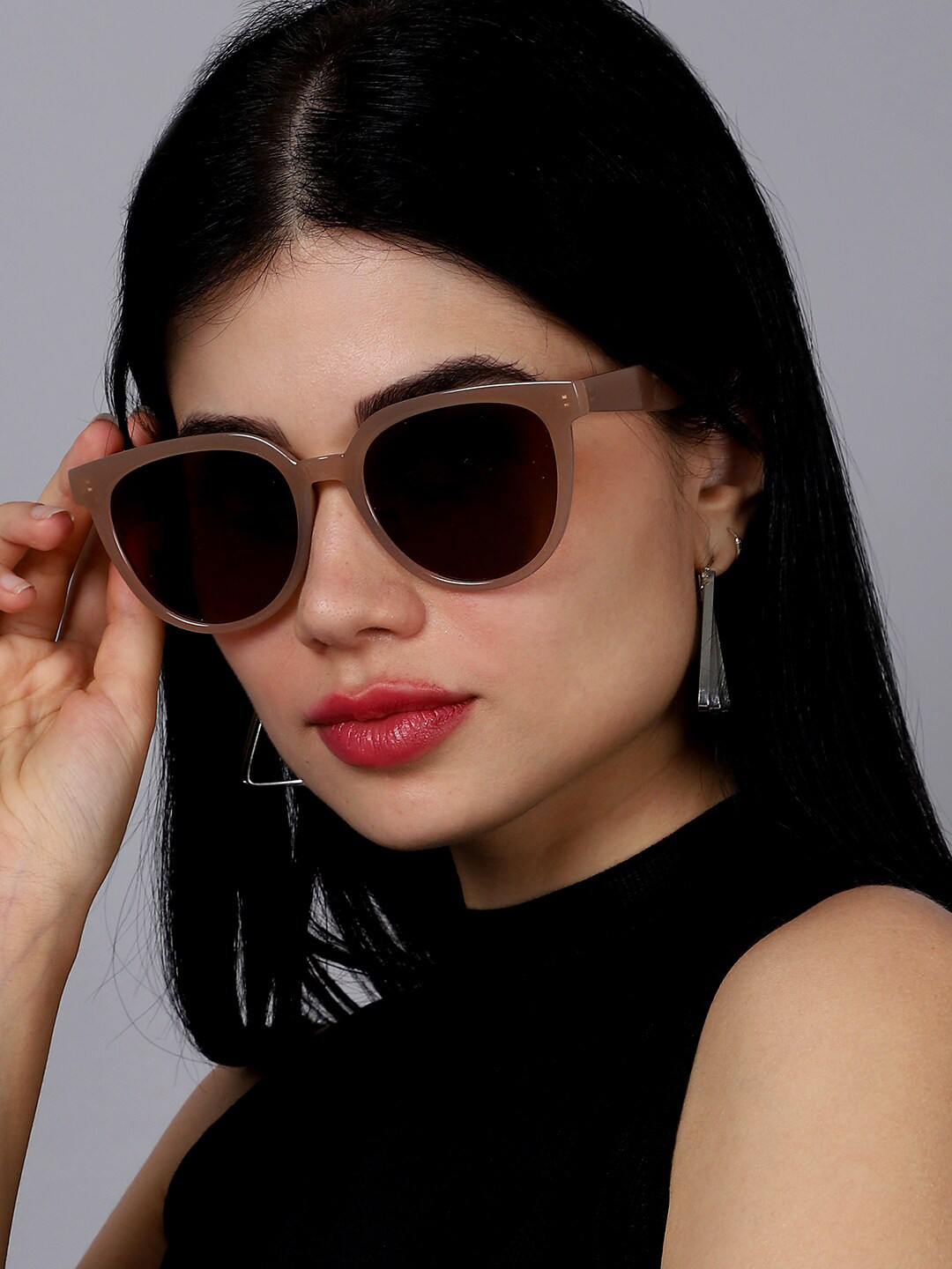 

QUIRKY Unisex Brown Lens & Brown Wayfarer Sunglasses with UV Protected Lens