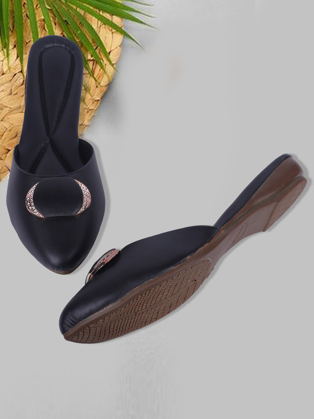 

FABBMATE Women Black Flats