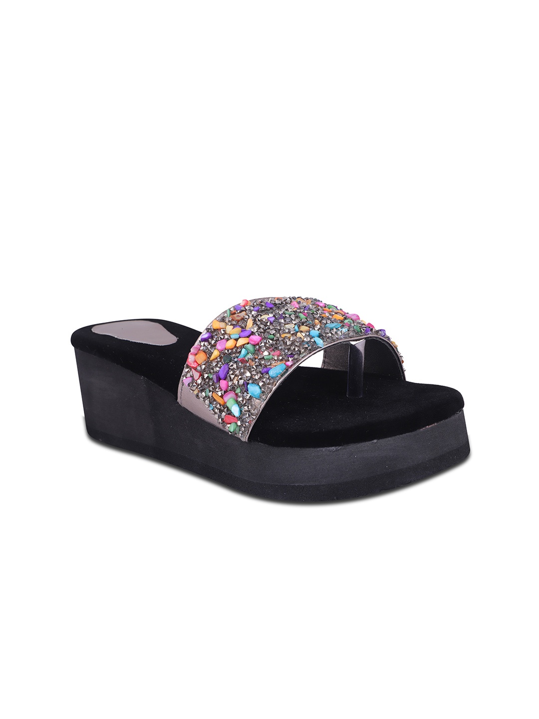 

FABBMATE Women Multicoloured Embellished Flats, Multi