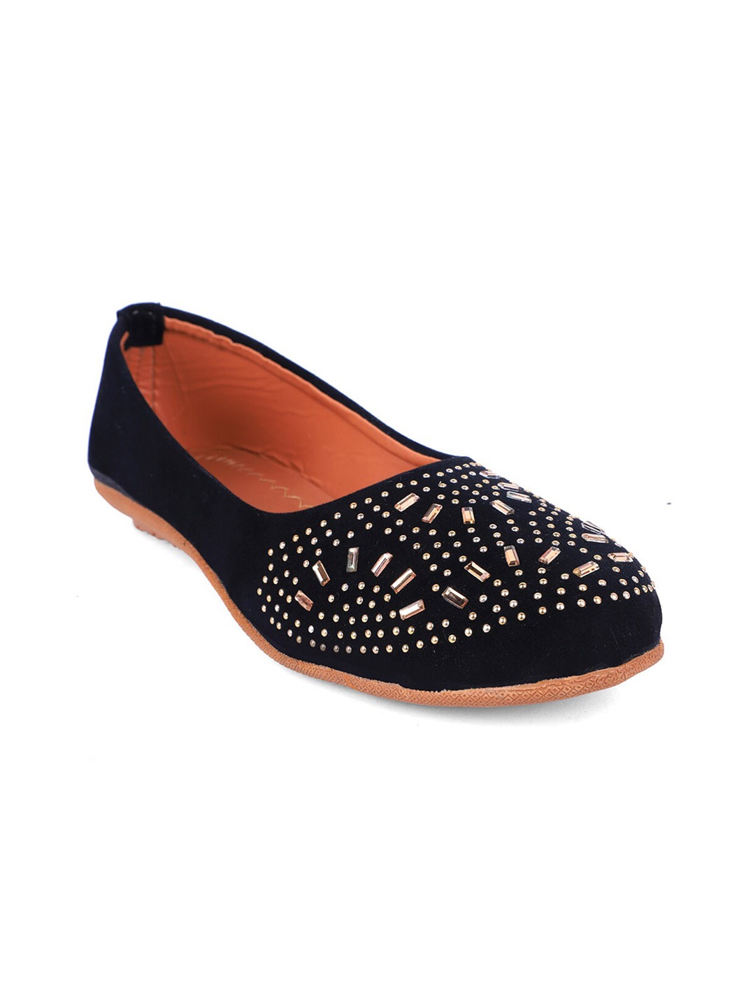 

FABBMATE Women Black Embellished Flats