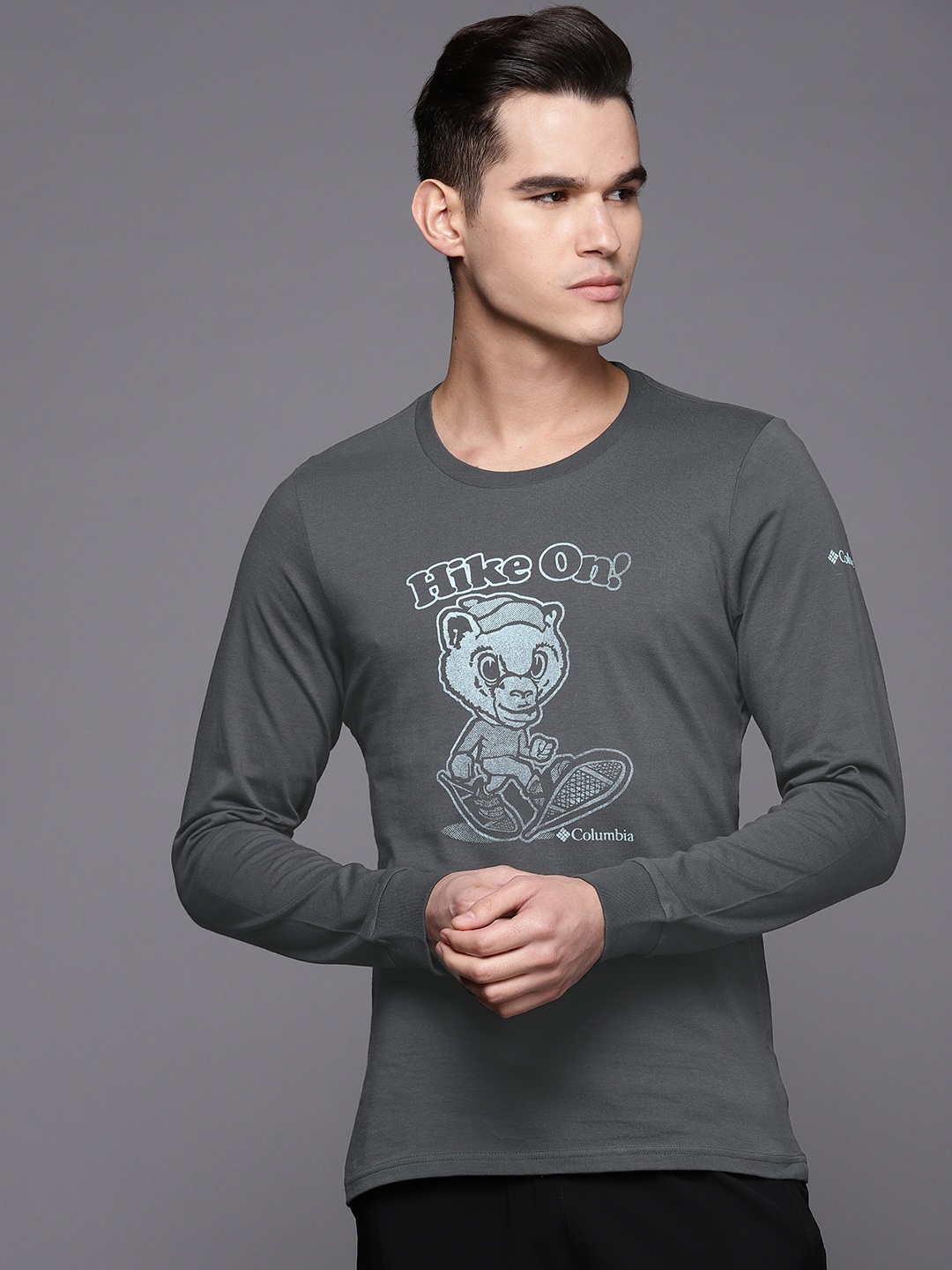 

Columbia Men Charcoal Printed Apres Lifestyle UPF50 T-shirt