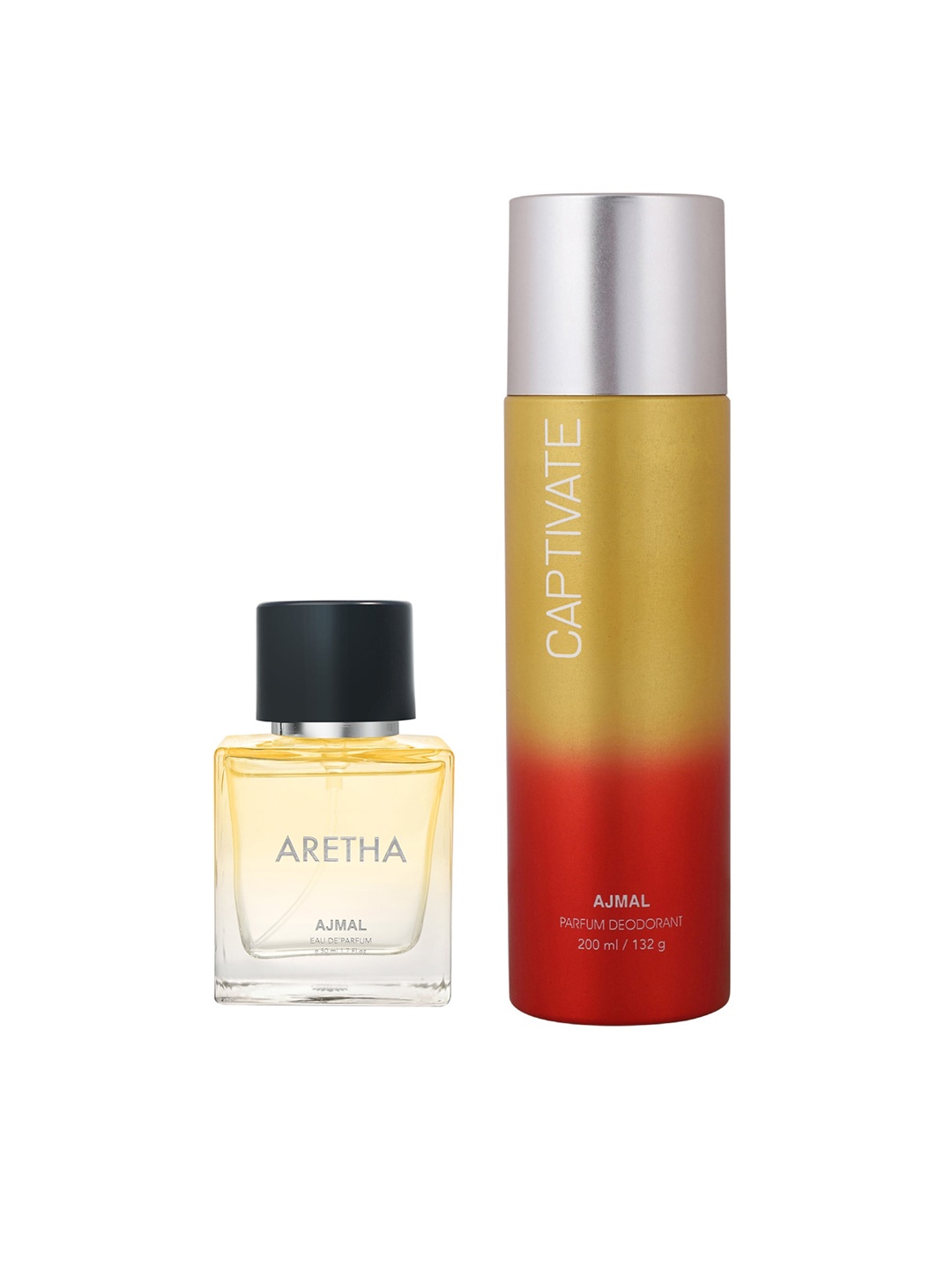 

Ajmal Set Of 2 Yellow Perfume & Deodorant