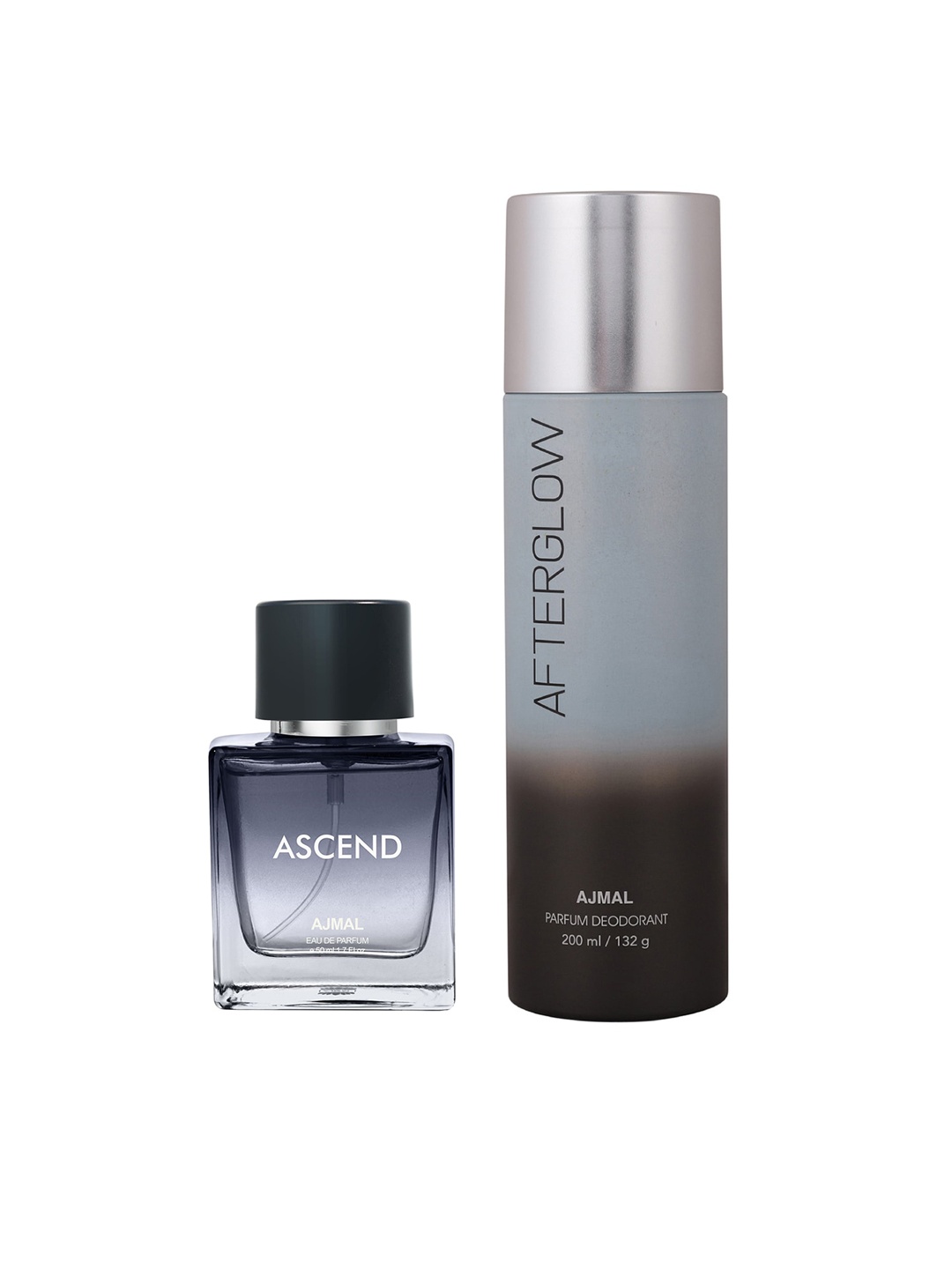 

Ajmal Set of Ascend Eau de Parfum 50ml & AfterGlow Deodorant 200ml, Black