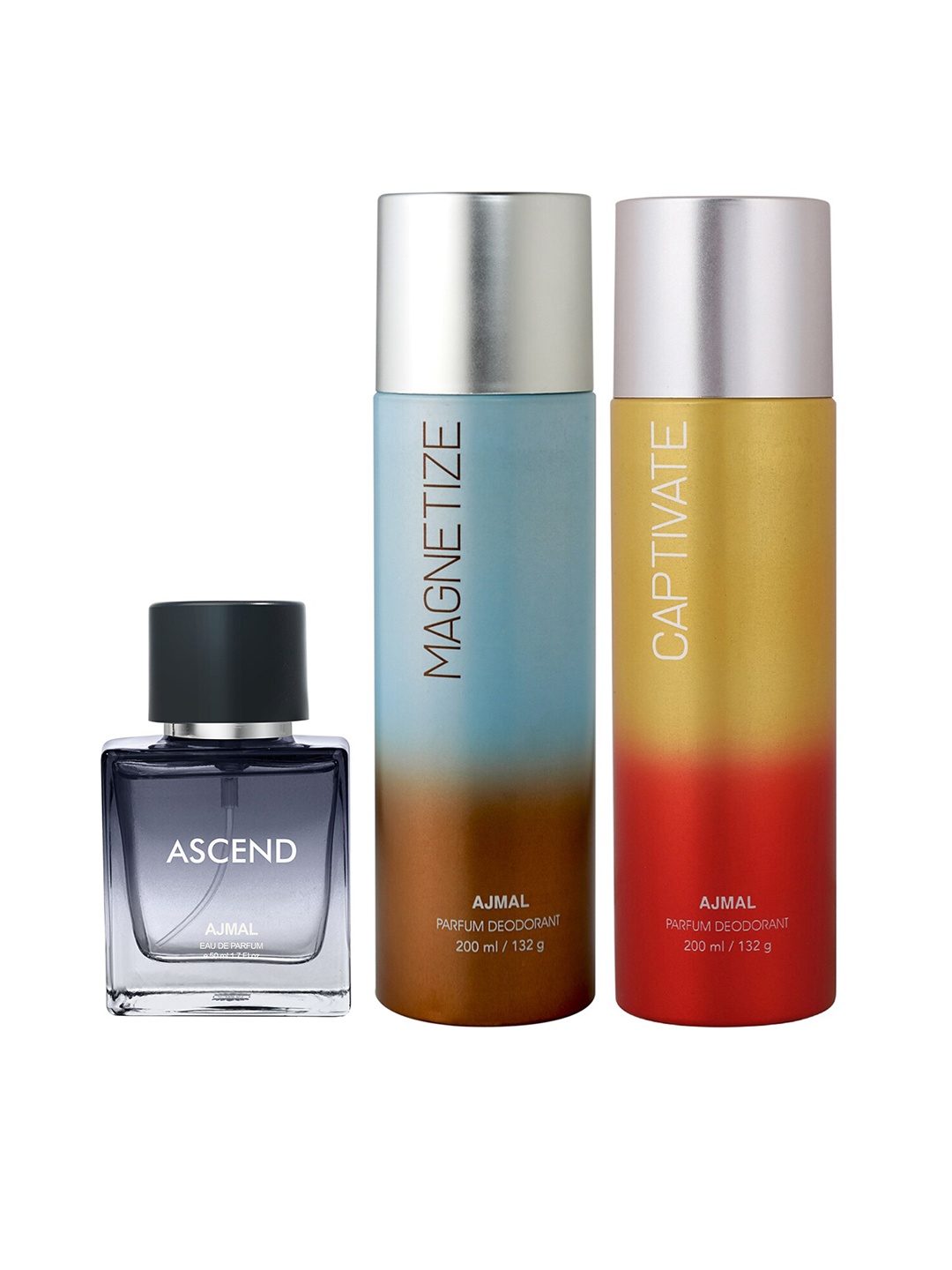 

Ajmal Set Of 3 Deodorant & Eau De Parfum 450ml, Black