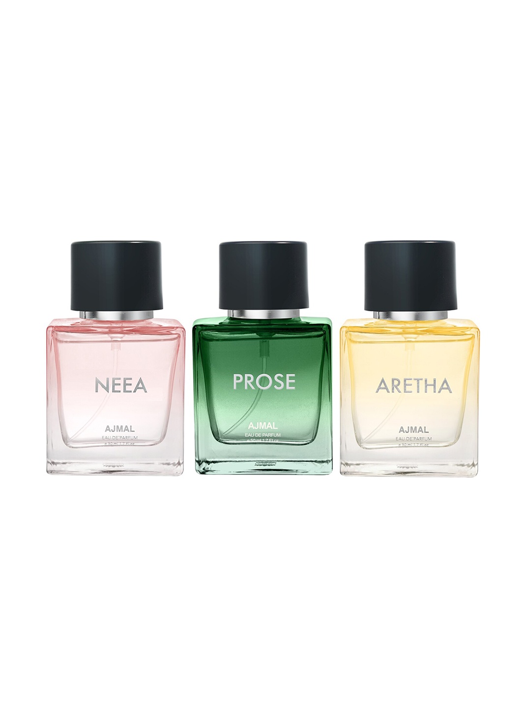 

Ajmal Set of 3 Eau de Parfums - Neea + Prose + Aretha - 50ml each, Pink