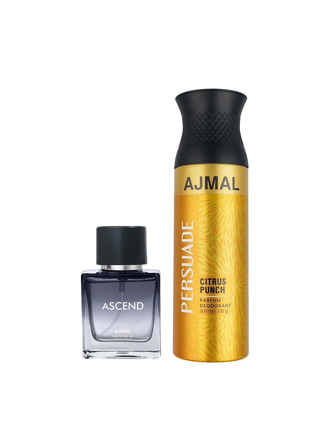 

Ajmal Set of Ascend Eau de Parfum 50ml & Persuade Deodorant 200ml, Black