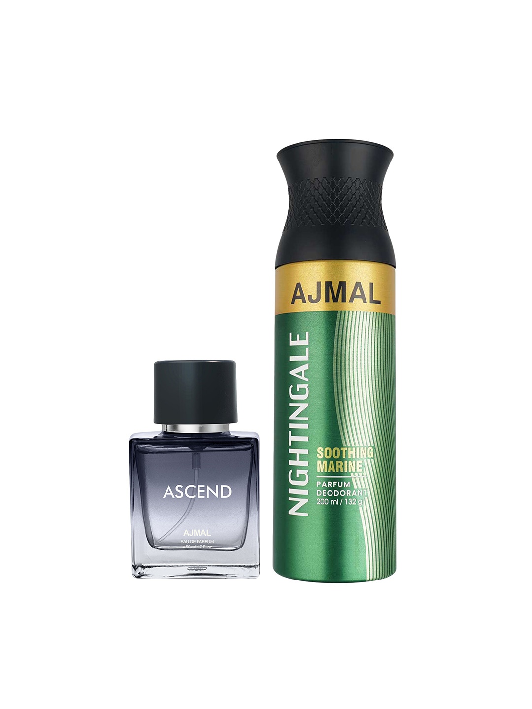 

Ajmal Set of Ascend Eau de Parfum 50ml & Nightingale Deodorant 200ml, Black