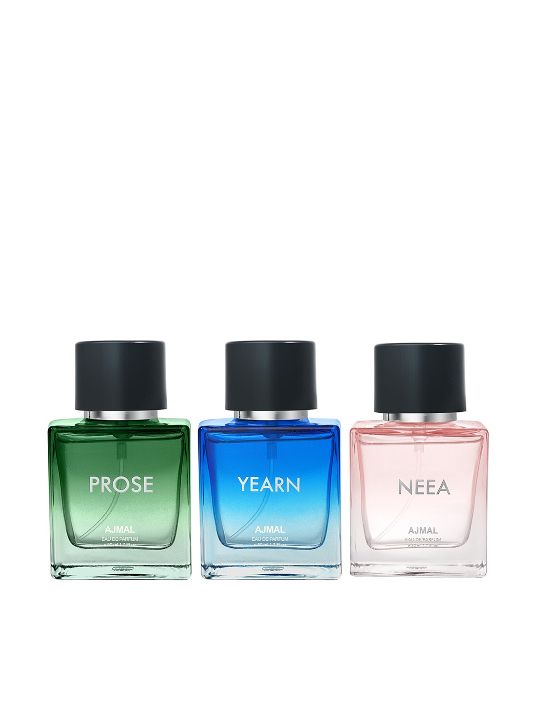 

Ajmal Set of 3 Eau de Parfums - Prose + Yearn + Neea - 50ml each, Green