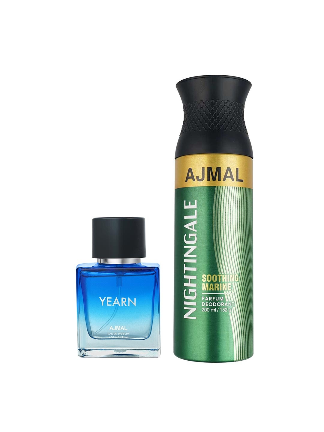 

Ajmal Set of Yearn Eau de Parfum 50ml & Nightingale Deodorant 200ml, Blue