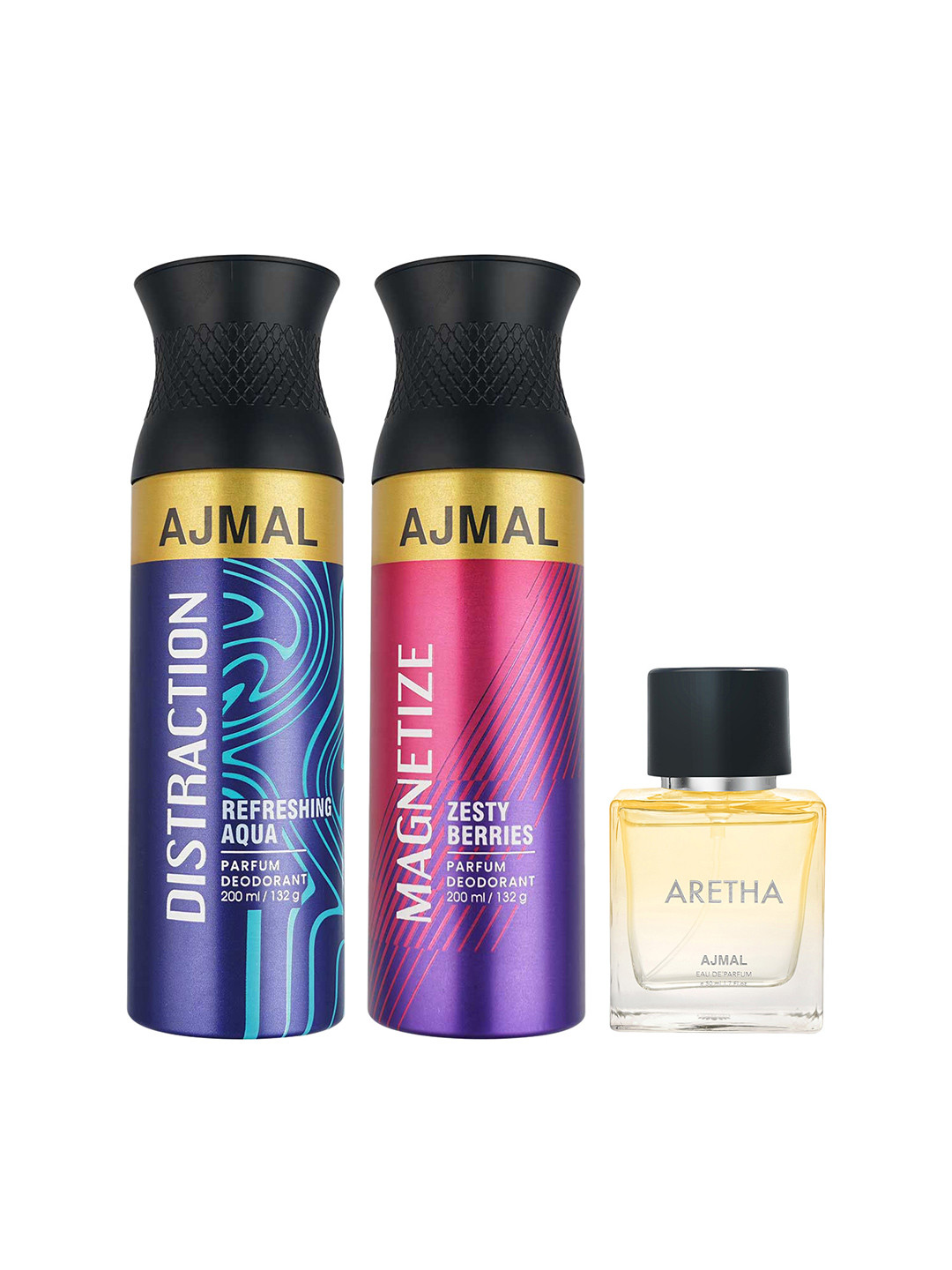 

Ajmal Set Of 3 Deodorant & Eau De Parfum 450ml, Yellow