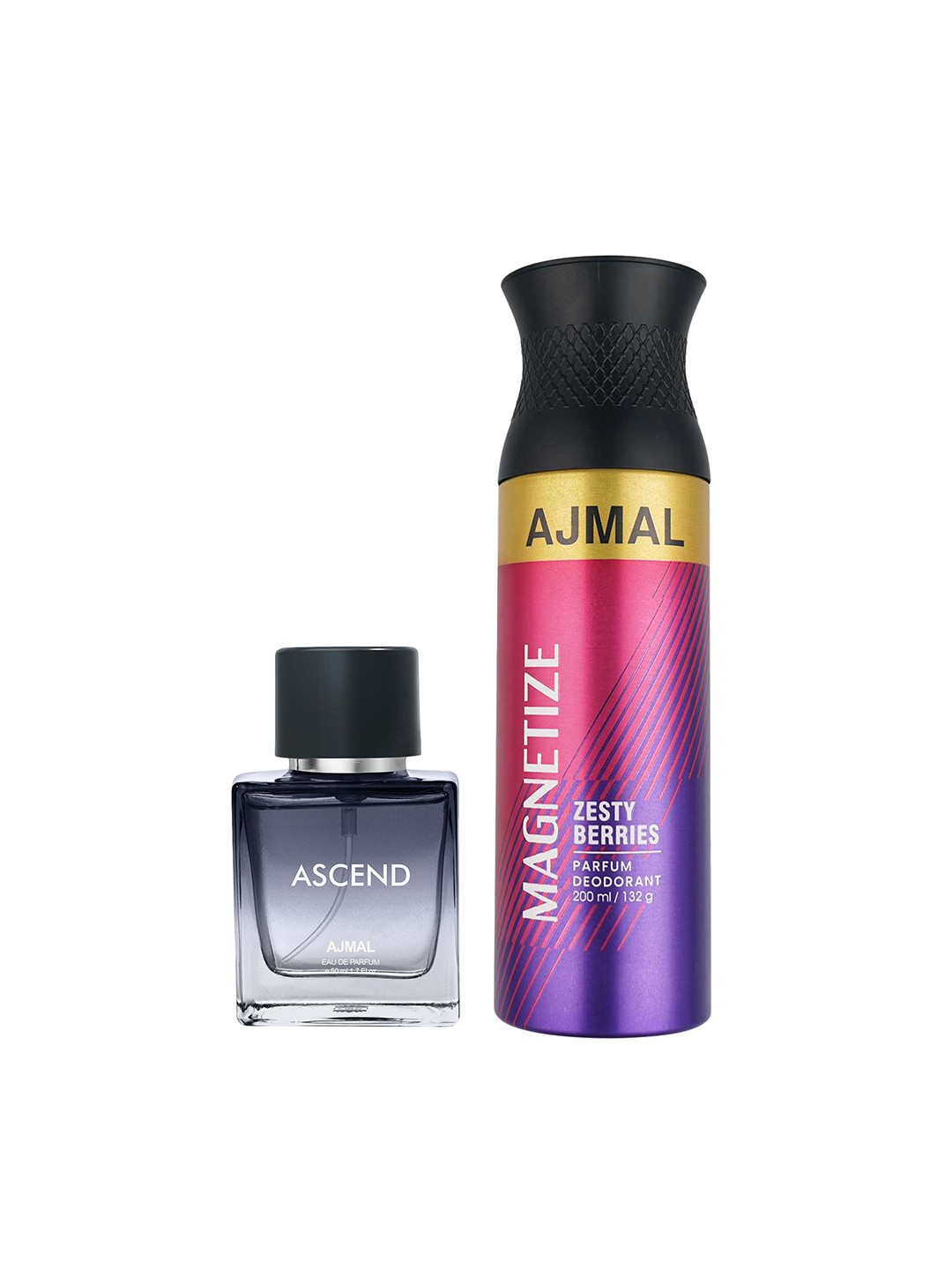 

Ajmal Set of 2 ASCEND EDP 50 ML and MAGNETIZE DEODORANT 200 ML, Black