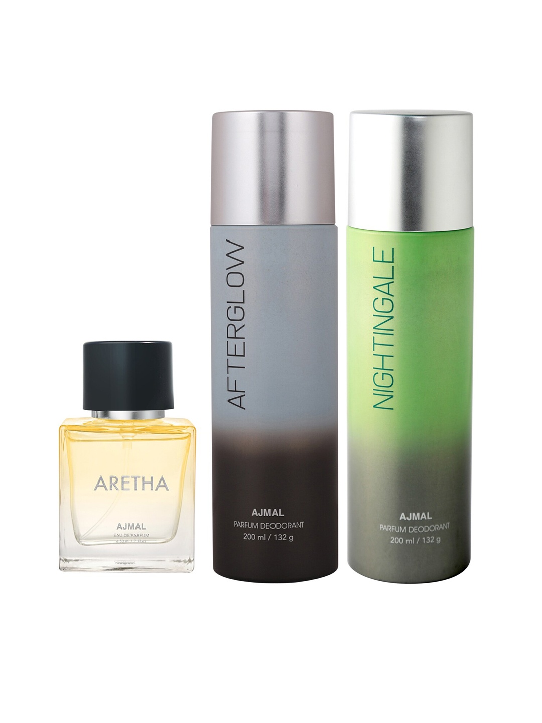 

Ajmal Prose Eau de Parfum 50ml with Magnetize & Captivate Deodorant 200ml each, Yellow