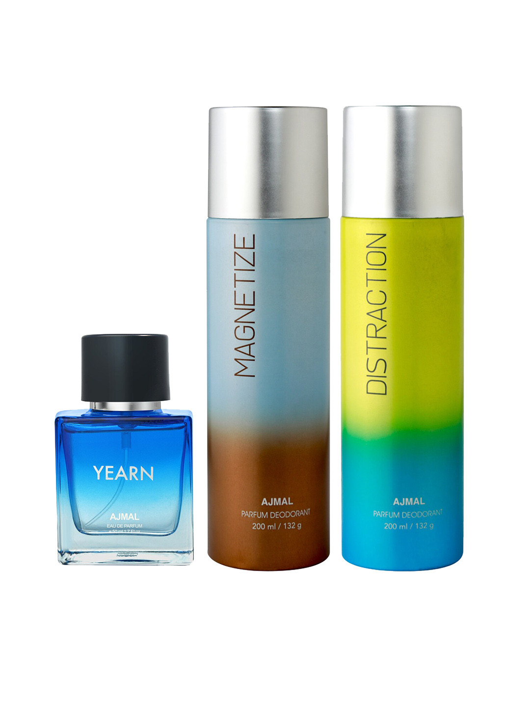 

Ajmal Prose Eau de Parfum 50ml with Magnetize & Captivate Deodorant 200ml each, Blue