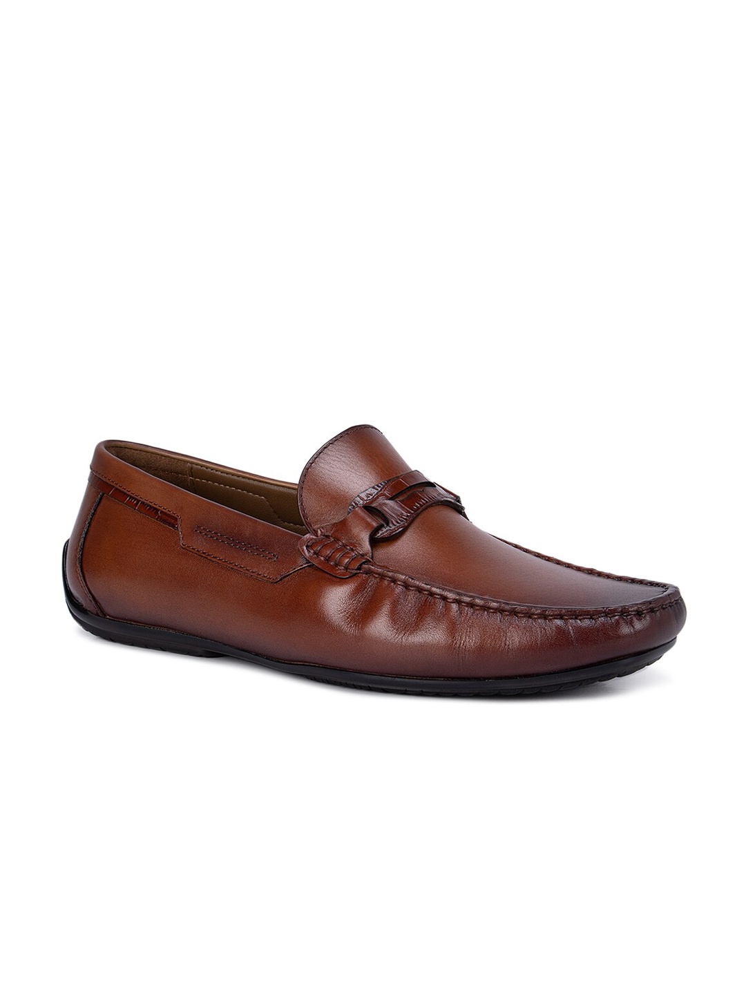 

ROSSO BRUNELLO Men Brown Leather Loafers