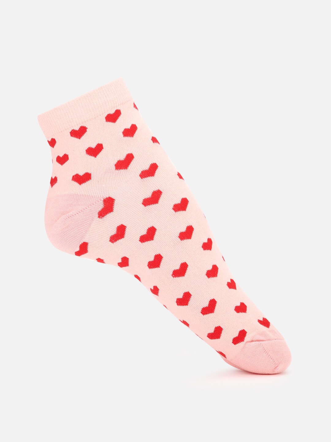 

FOREVER 21 Women Pink & Red Patterned Ankle-Length Socks