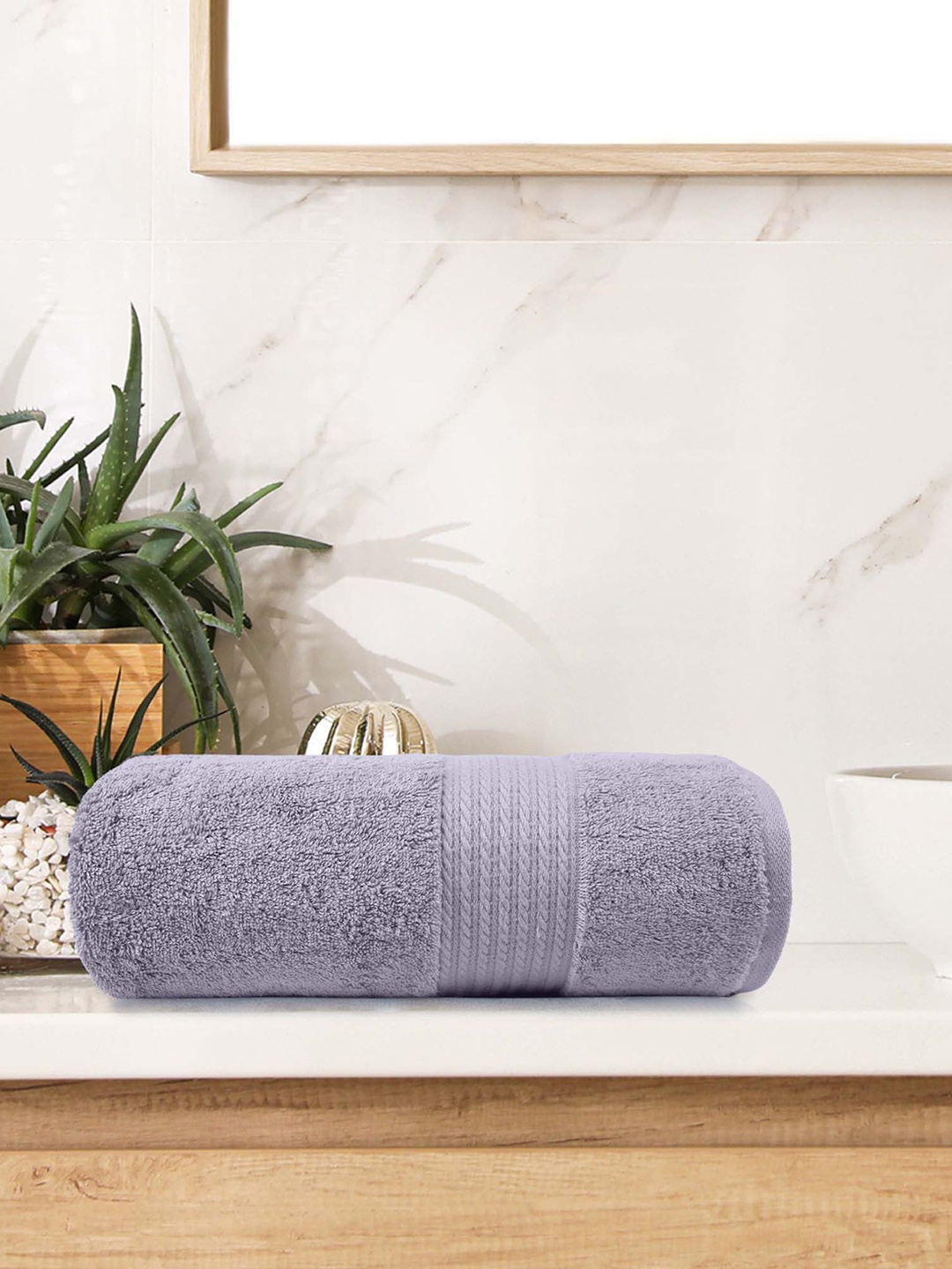 

Trident Purple Striped 500 GSM Cotton Bath Towel