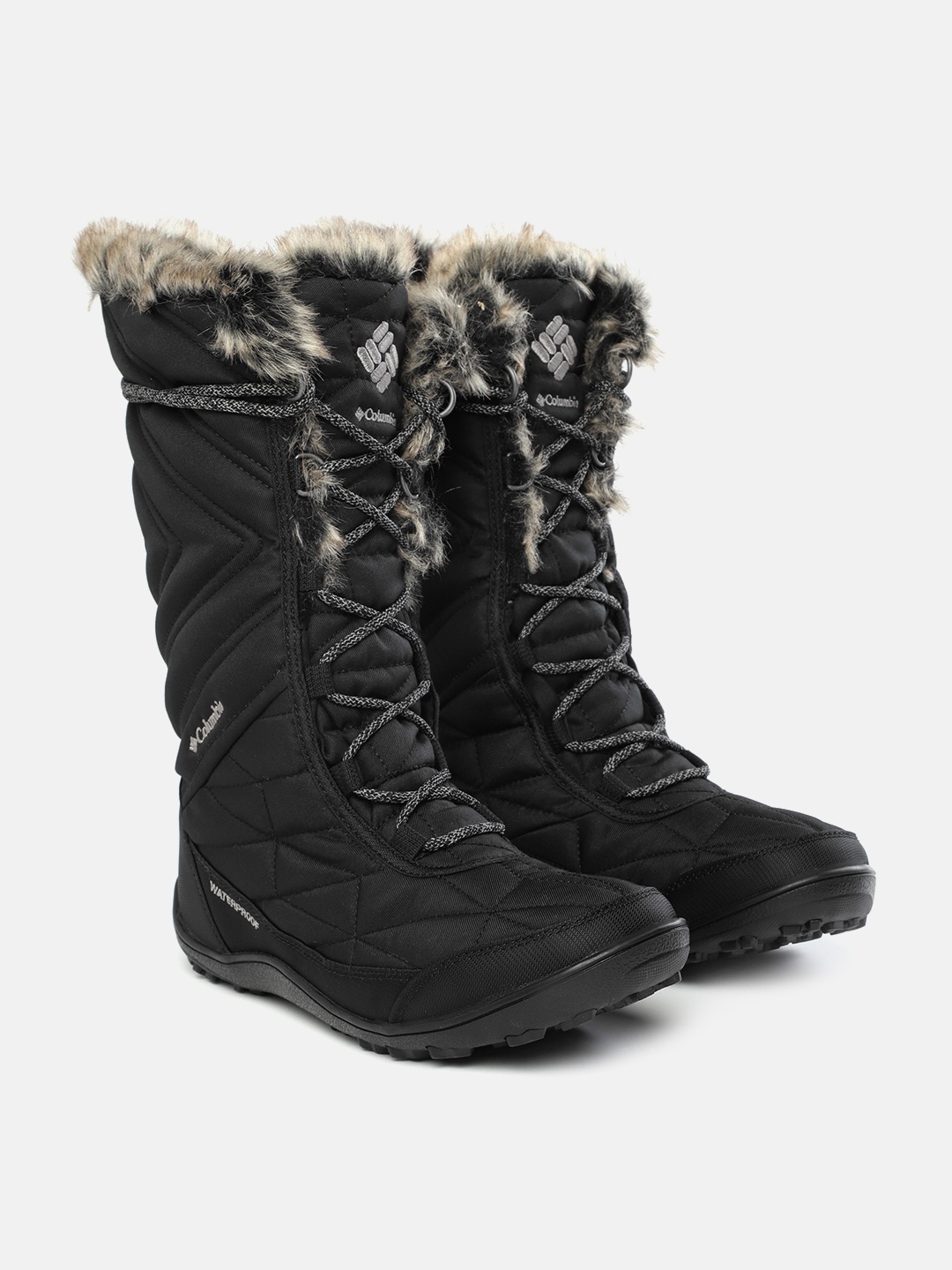 

Columbia Women Black High-Top Trekking Non-Marking Shoes