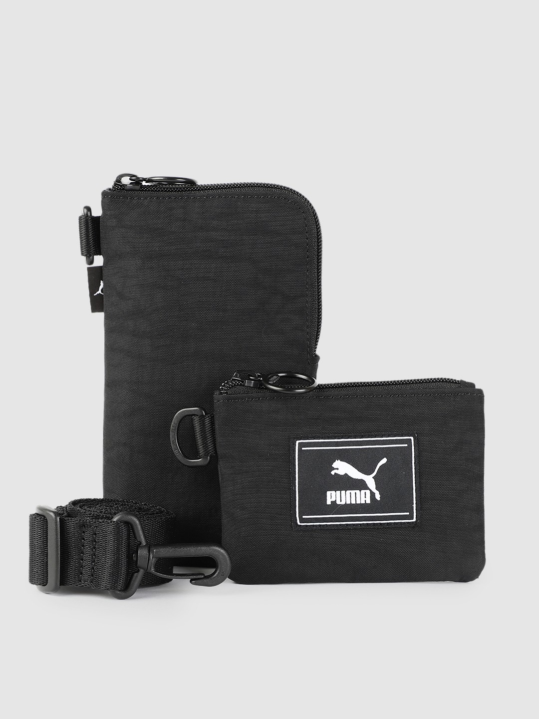 

Puma Women Set of Zip Around Wallet & Mobile Pouch, Black