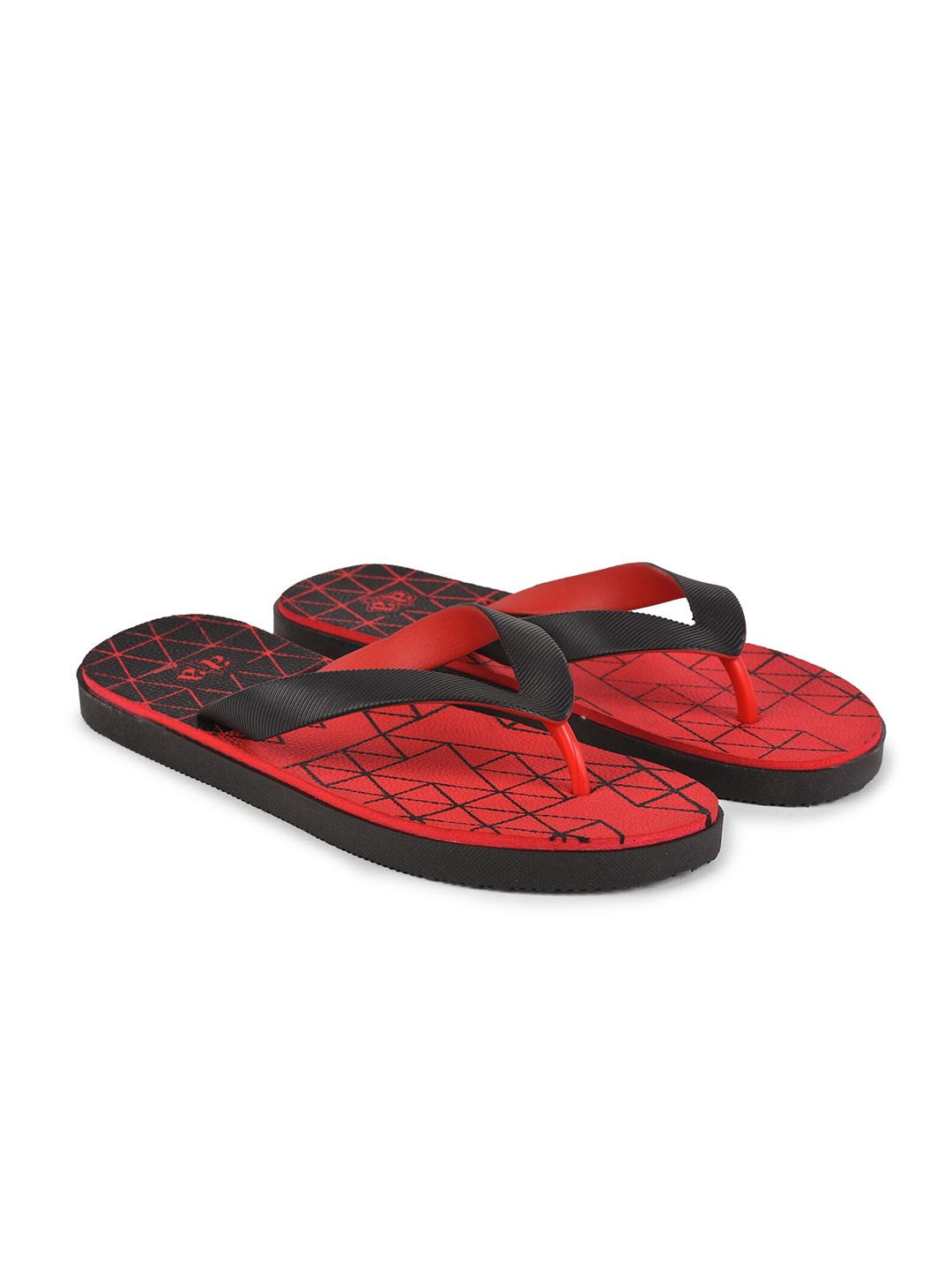 

Liberty Men Red & Black Printed Room Slippers