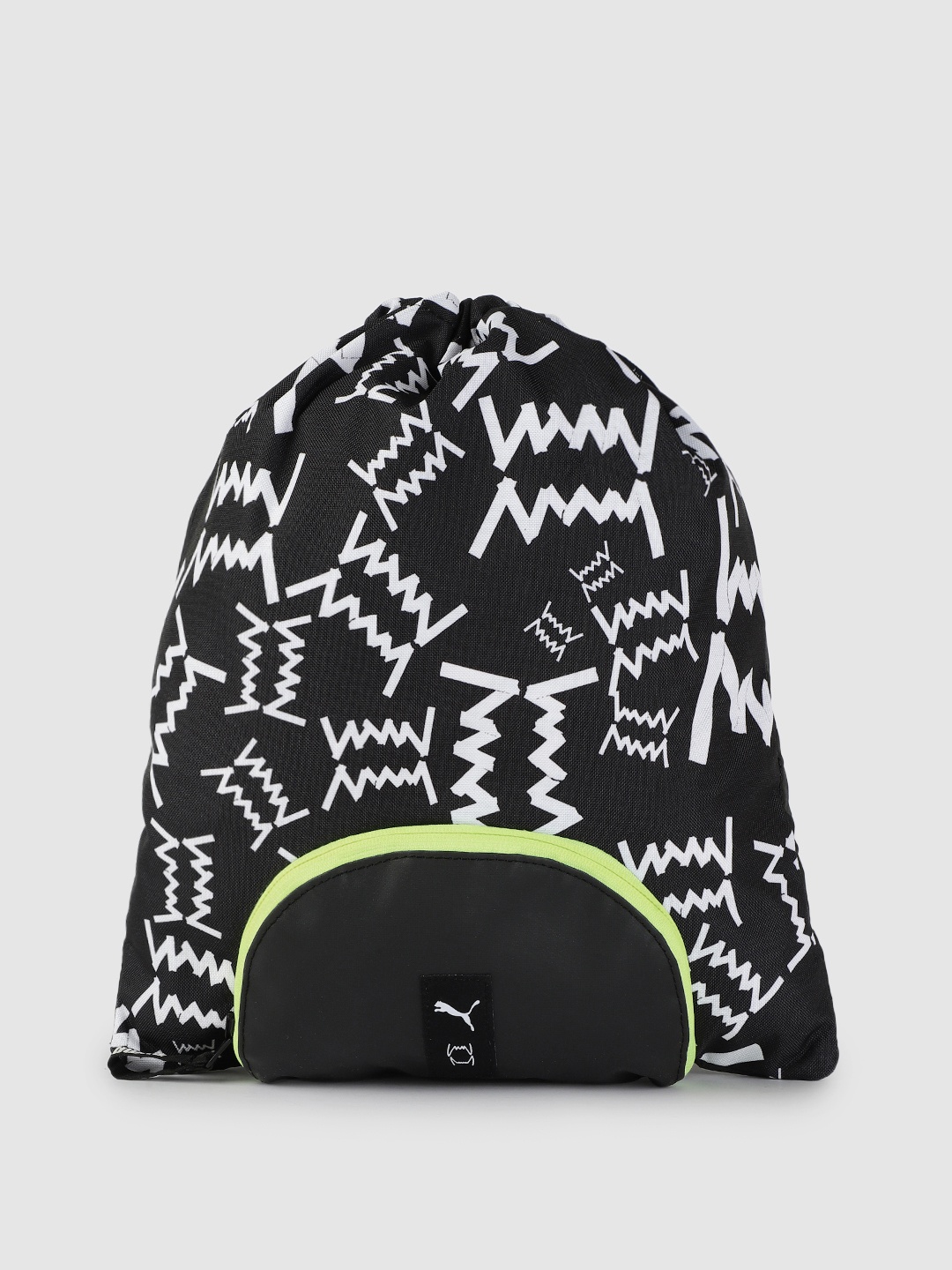 

Puma Unisex Black & White Abstract Printed Basketball Gym Sack