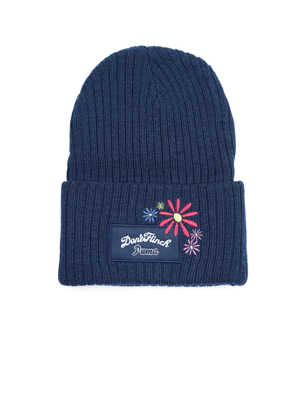 

Puma Unisex Blue Embroidered Beanie