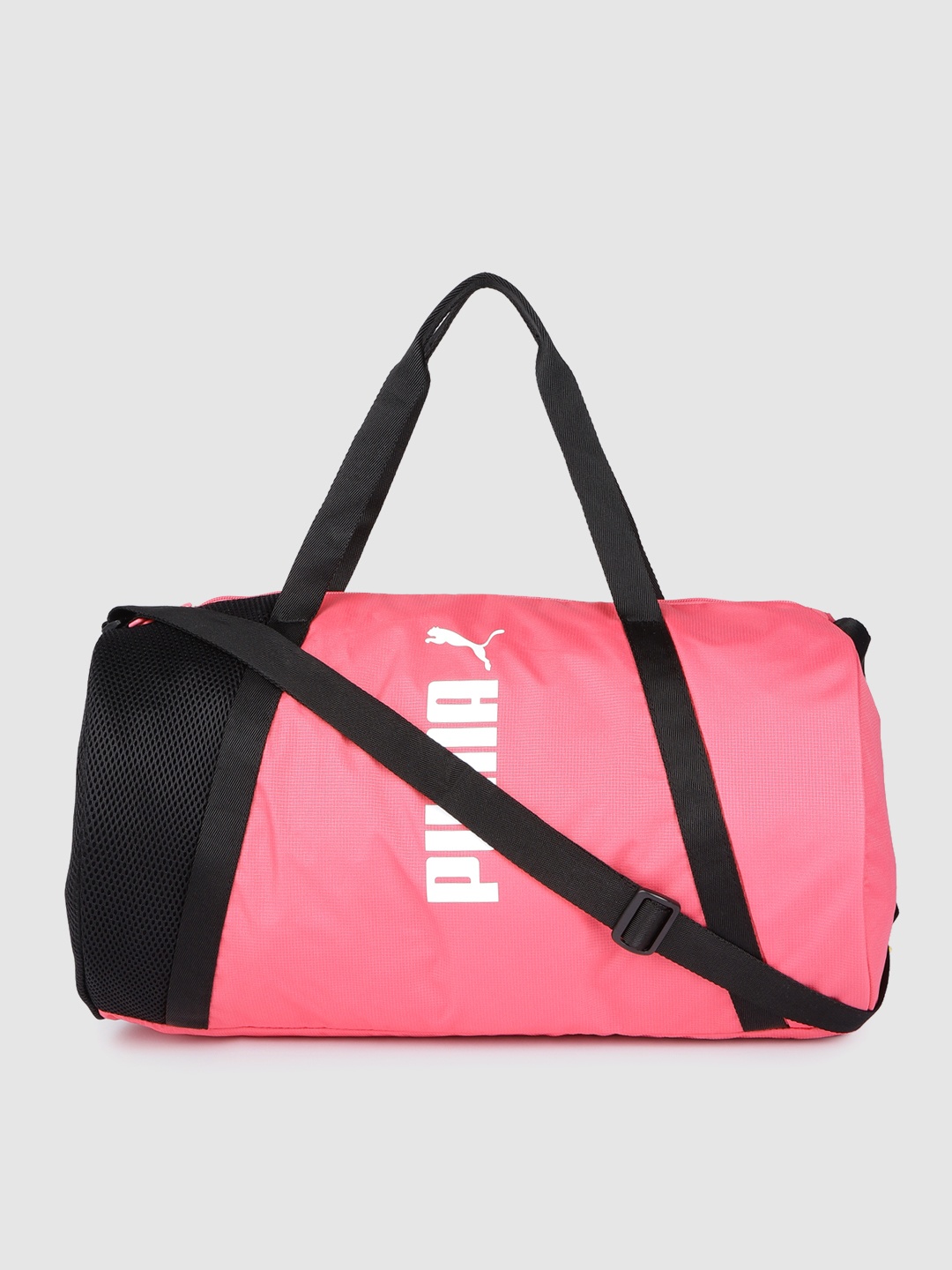 

Puma Pink & Black Solid Essentials Training Duffel Bag