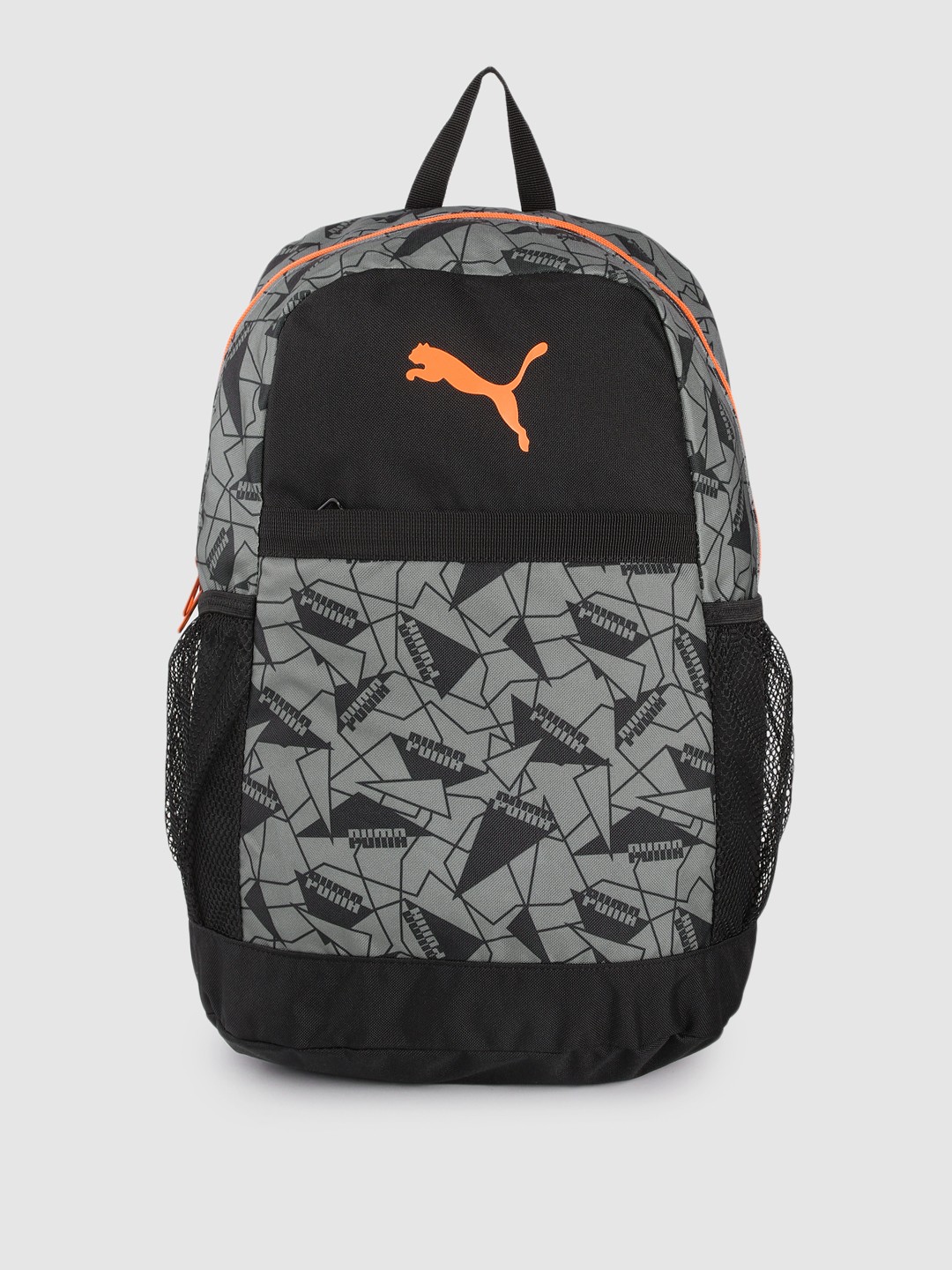 

Puma Unisex Black & Grey Brand Logo Printed Backpack