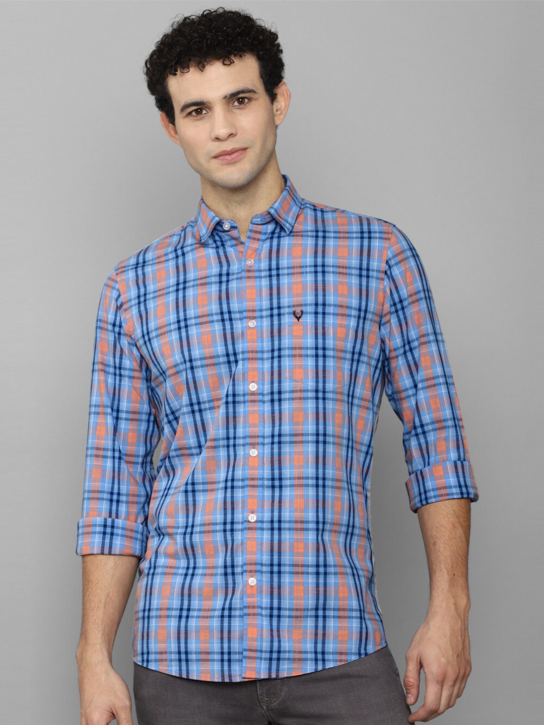 

Allen Solly Men Blue Slim Fit Tartan Checked Casual Shirt