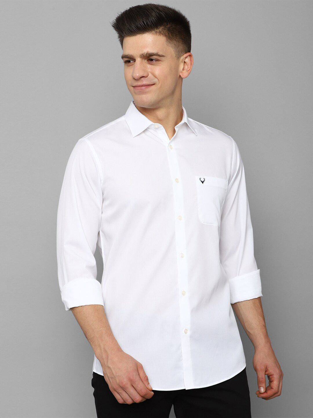 

Allen Solly Men White Slim Fit Casual Shirt