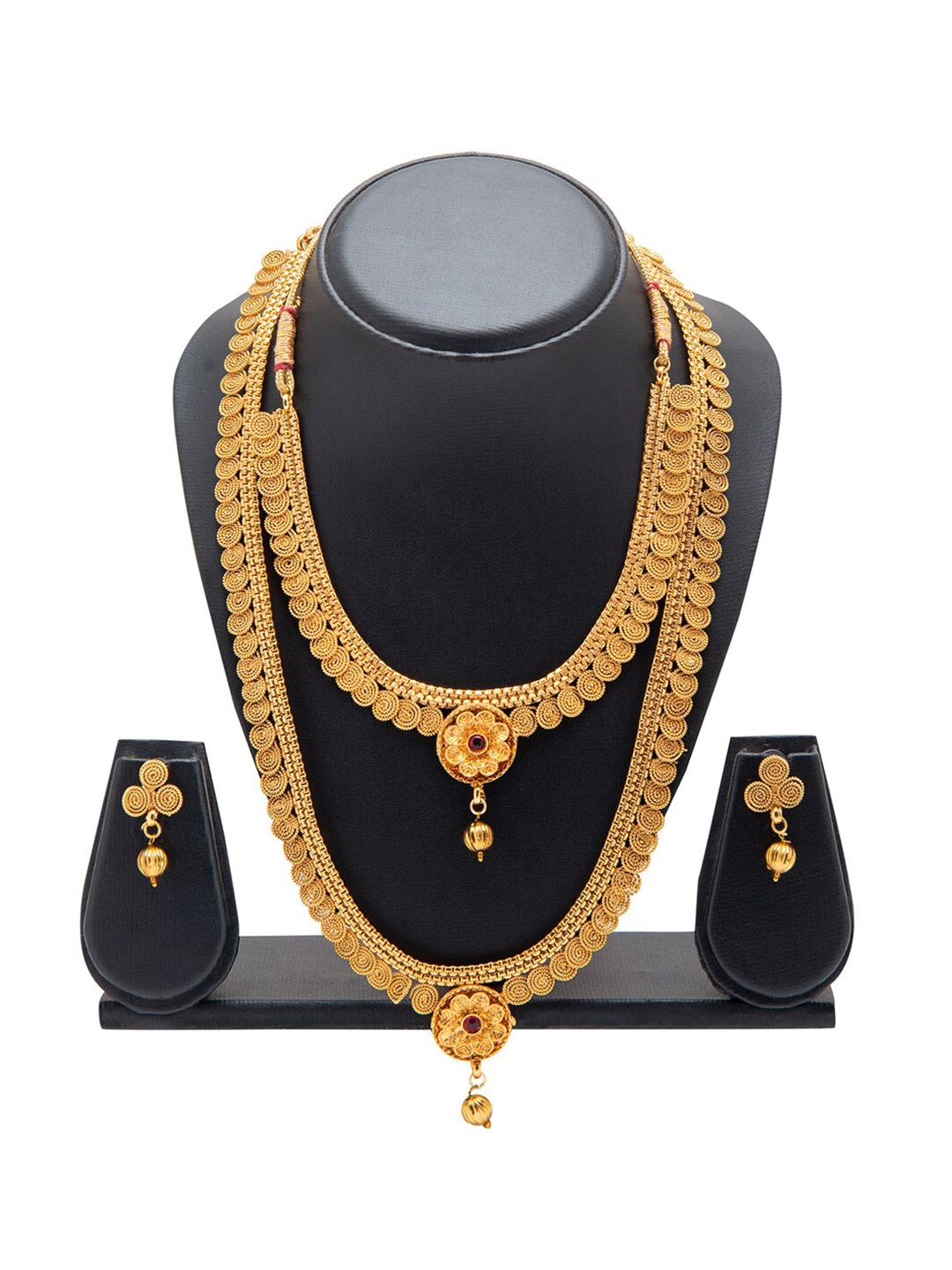 

Shining Jewel - By Shivansh Women Gold-Plated Layered Jewelry Set