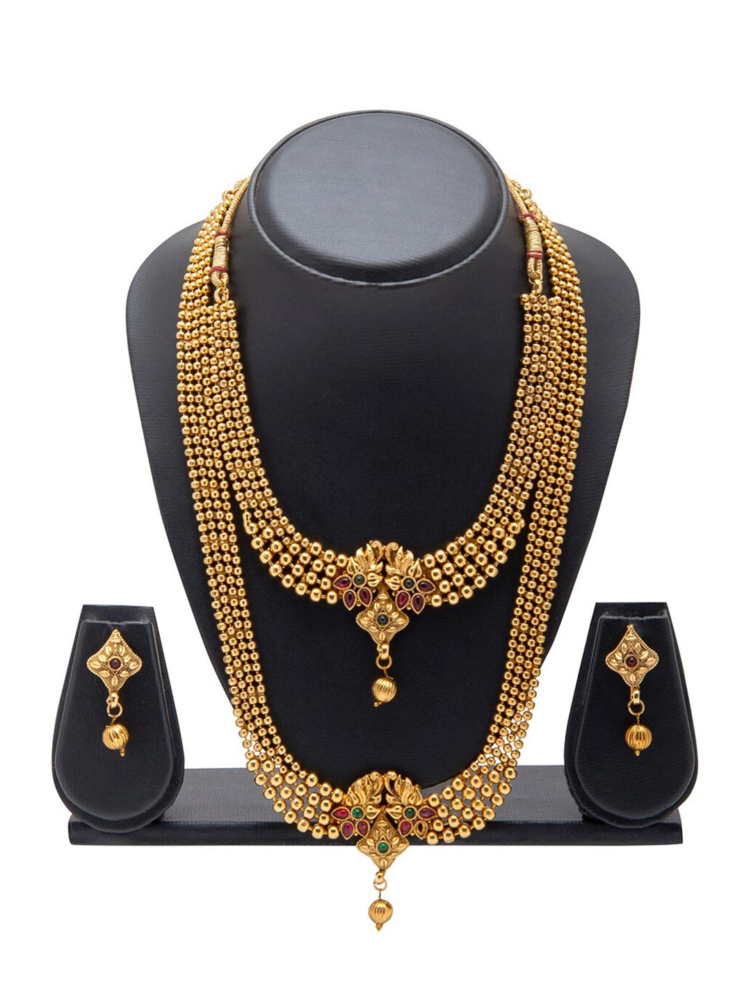 

Shining Jewel - By Shivansh Gold-Plated Bridal Jewellery Set