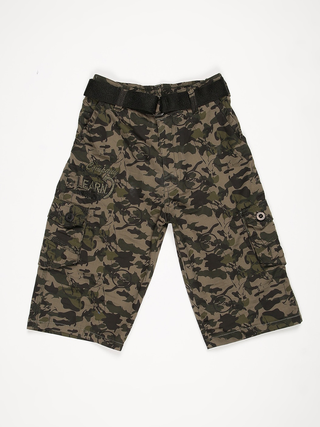 

V2 Value & Variety Boys Green Camouflage Printed Cotton Cargo Shorts