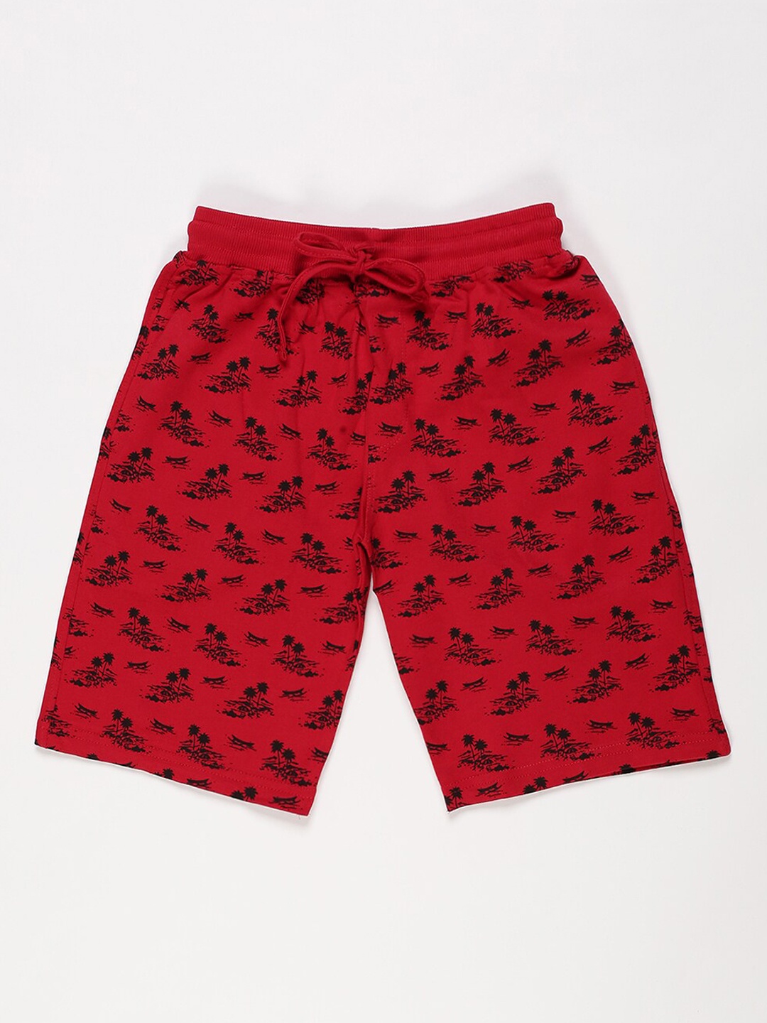 

V2 Value & Variety Boys Red Printed Cotton Shorts