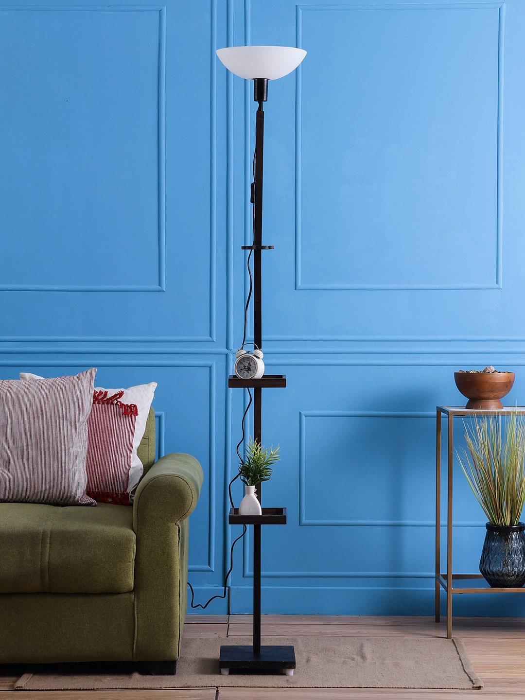 

SANDED EDGE Brown & White Solid Floor Lamps