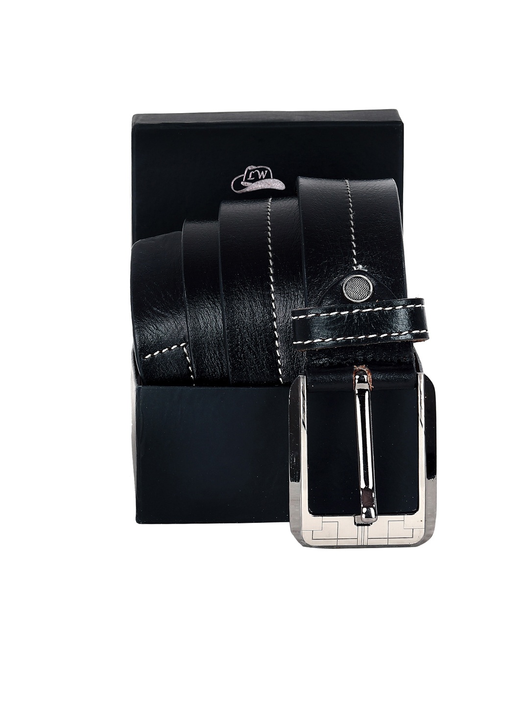 

Leather World Men Black Belts