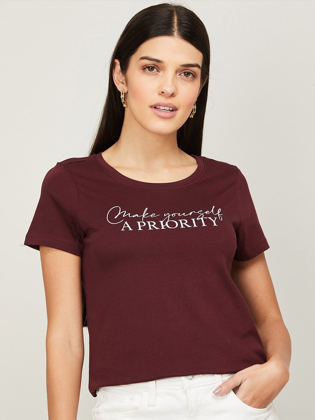 

Fame Forever by Lifestyle Red Print Top