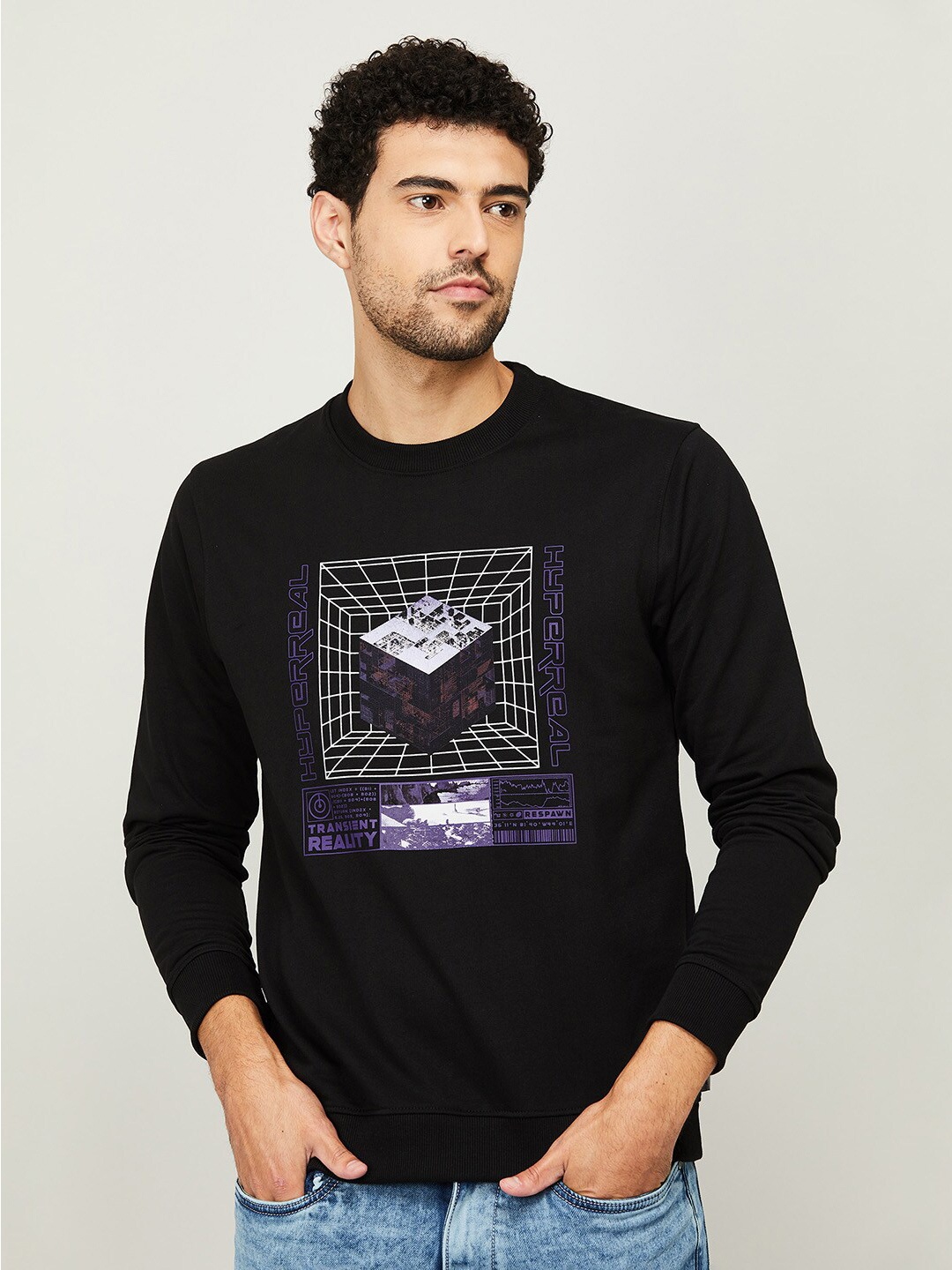 

Fame Forever by Lifestyle Men Black Printed Sweatshirt