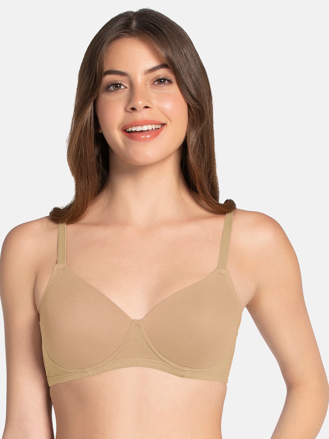 

Amante Solid Padded Cotton Dream T-Shirt Bra - BRA83601, Beige