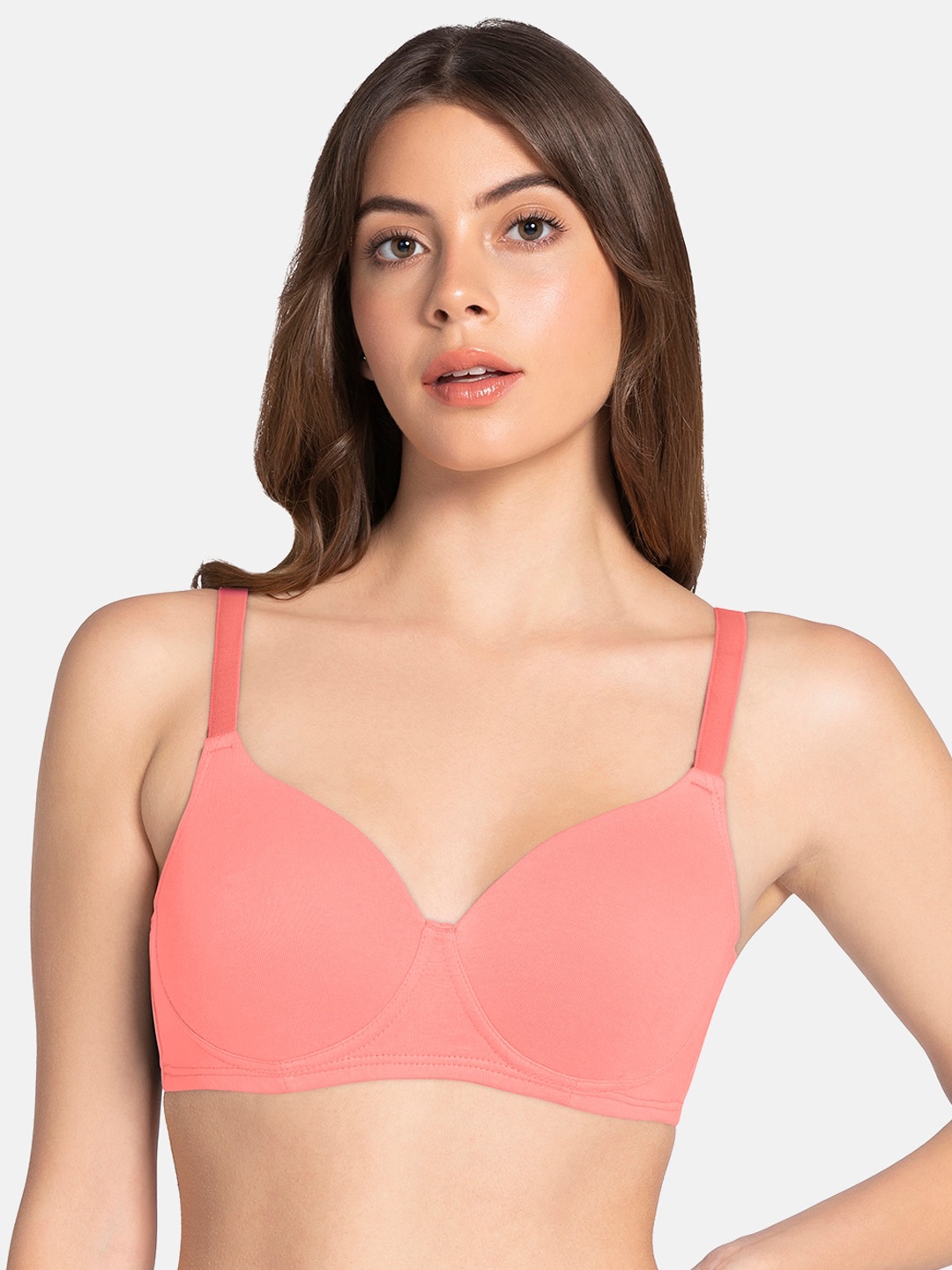 

Amante Solid Padded Cotton Dream T-Shirt Bra - BRA83601, Pink