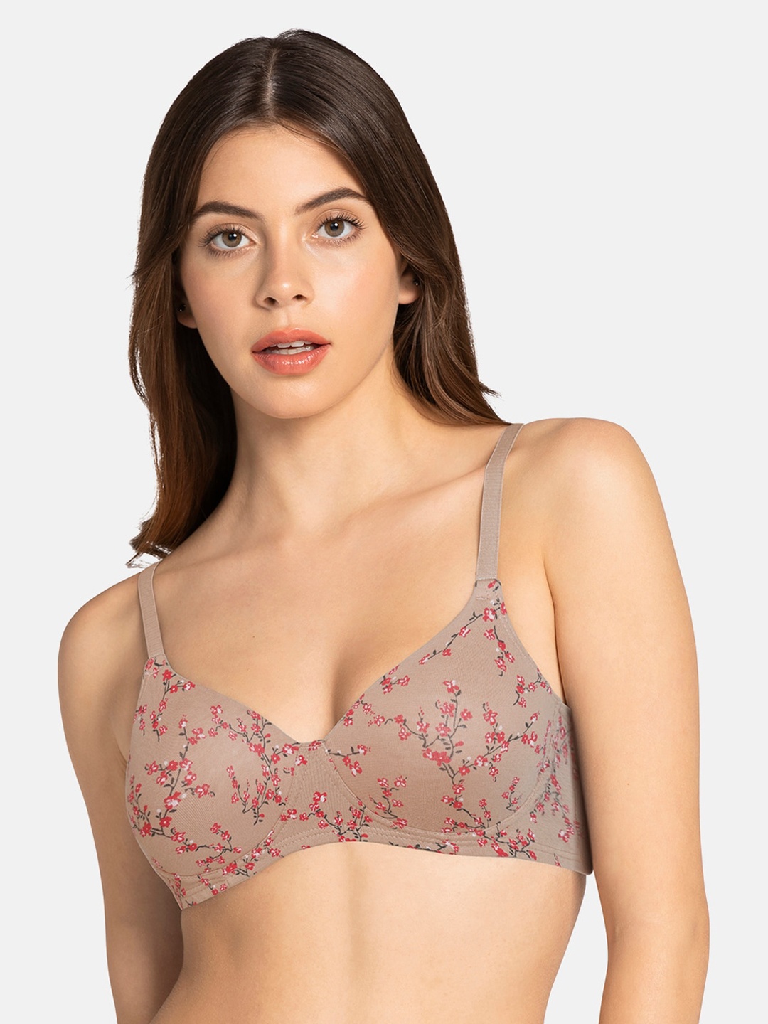 

Amante Printed Padded Cotton Dream T-Shirt Bra - BRA83601, Beige