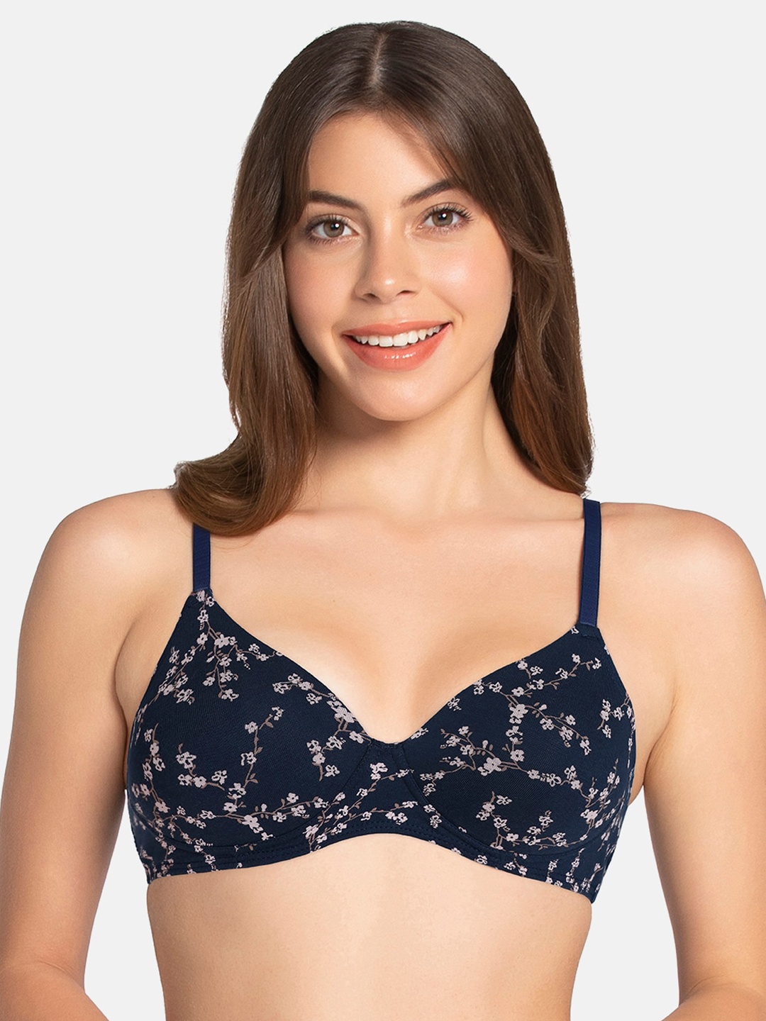 

Amante Printed Padded Cotton Dream T-Shirt Bra - BRA83601, Blue