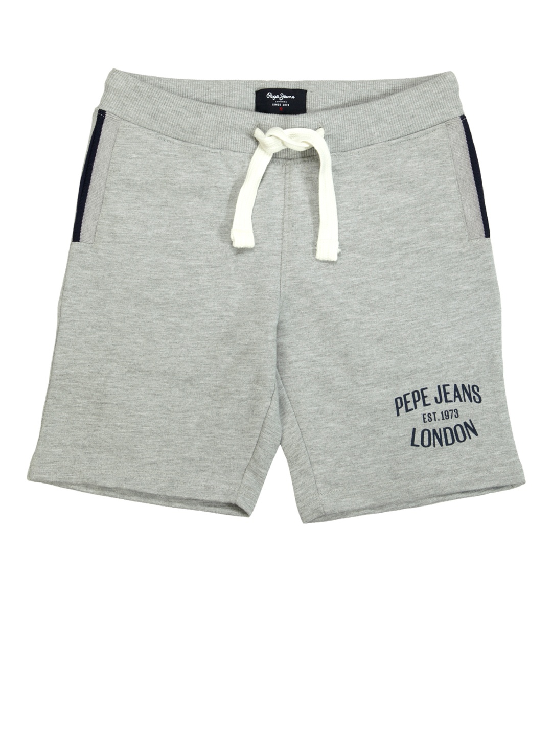 

Pepe Jeans Boys Grey Melange Solid Shorts