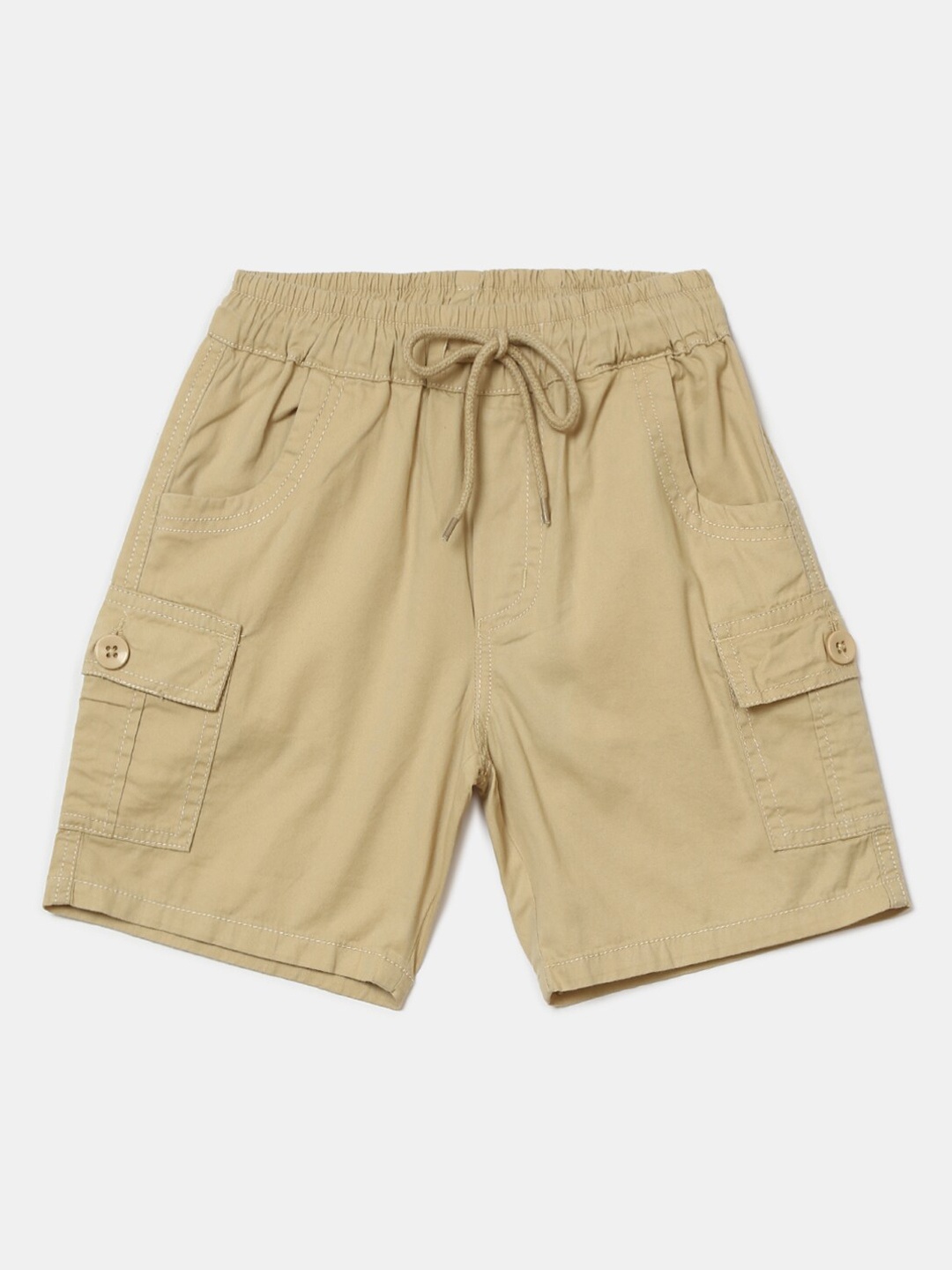 

V-Mart Boys Khaki Outdoor Solid Cargo Shorts