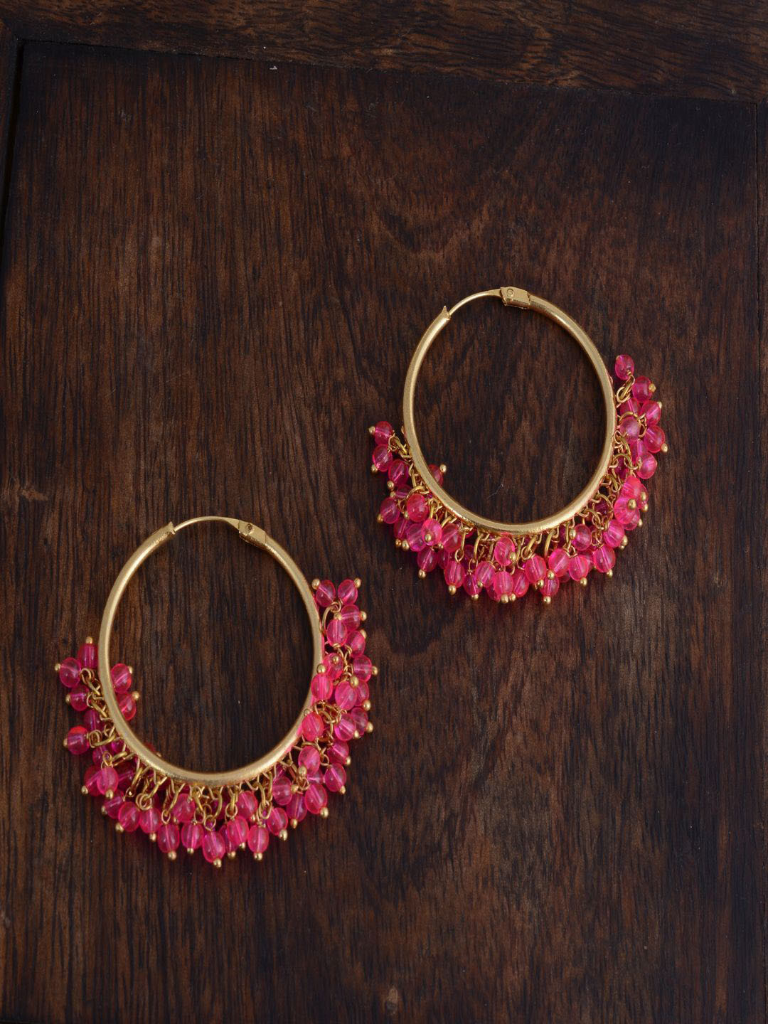 

kashwini Pink Contemporary Hoop Earrings