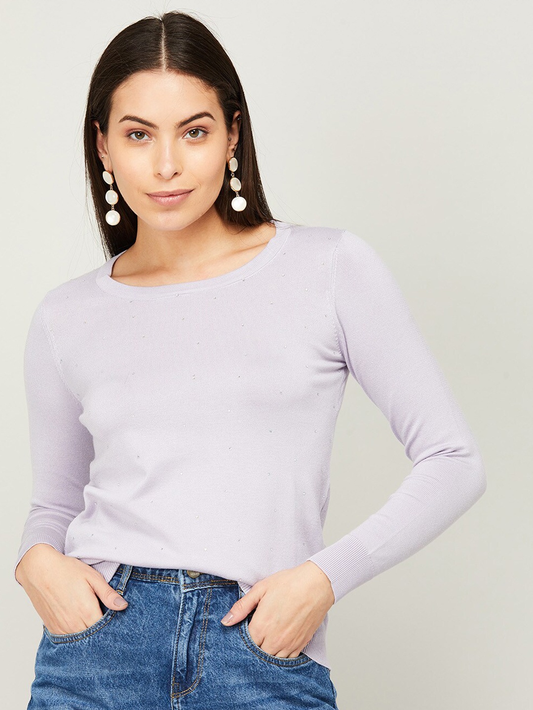 

CODE by Lifestyle Women Purple Solid Viscose Rayon Top
