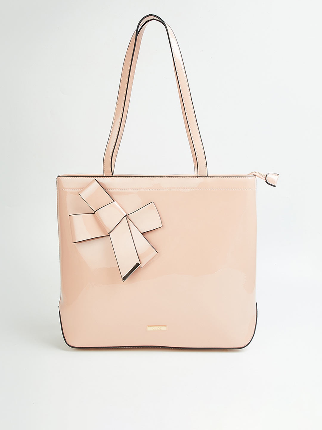 

CODE by Lifestyle Pink Oversized Structured Shoulder Bag with Bow Detail