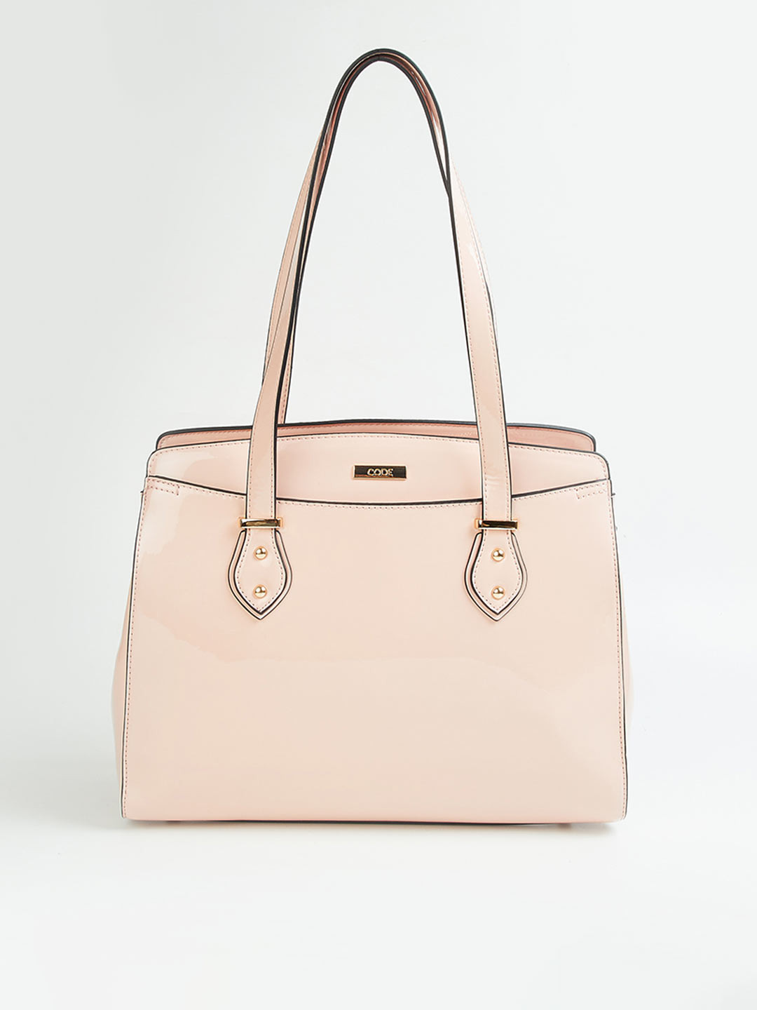 

CODE by Lifestyle Beige Structured Shoulder Bag