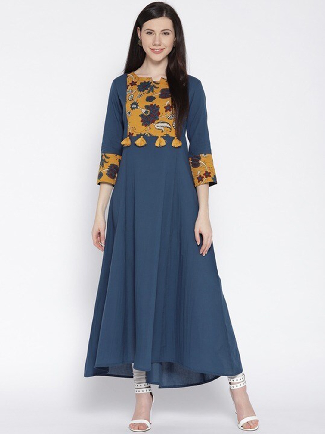 

Varanga Women Blue Yoke Design Anarkali Kurta