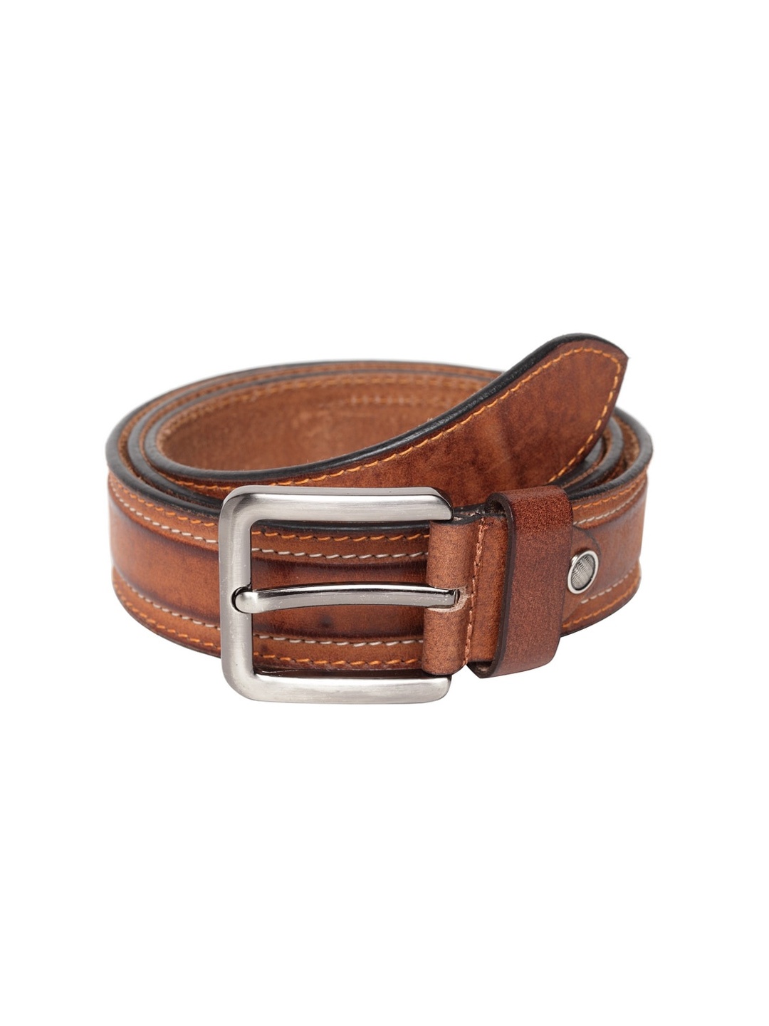 

Teakwood Leathers Men Tan Leather Belt