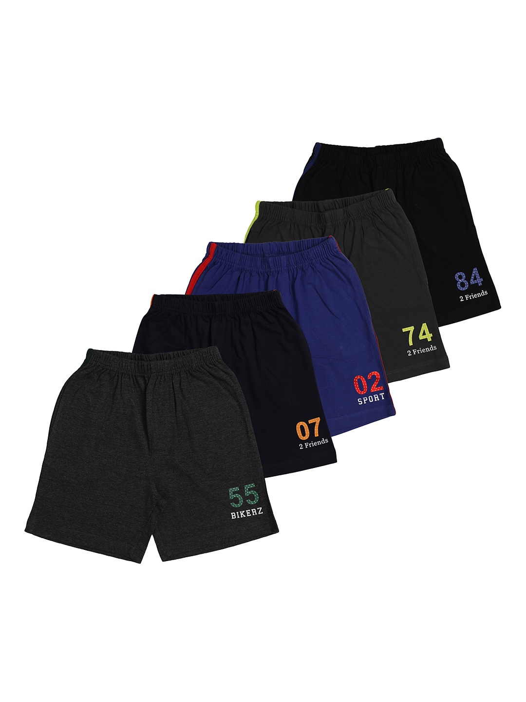 

LI'L CUPID Boys Black Shorts Pack of 5